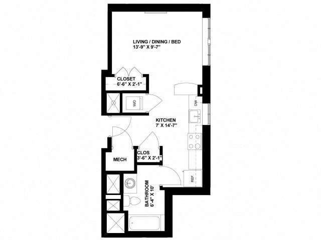 Adams Studio highpoint, columbus commons, downtown columbus, downtown apartments